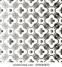Silver metallic gradient with repeat Pattern . Abstract metallic background.