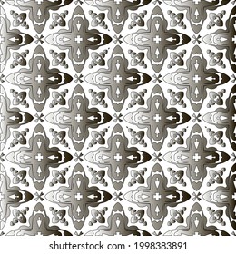 Silver metallic gradient with repeat Pattern . Abstract metallic background.