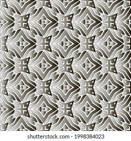 Silver metallic gradient with repeat Pattern . Abstract metallic background.