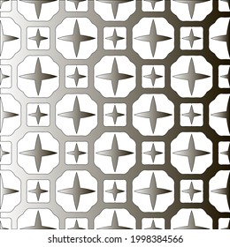 Silver metallic gradient with repeat Pattern . Abstract metallic background.