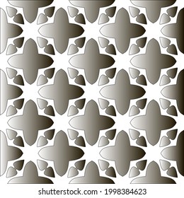 Silver metallic gradient with repeat Pattern . Abstract metallic background.