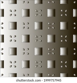 Silver metallic gradient with repeat Pattern . Abstract metallic background.