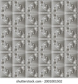 Silver metallic gradient with repeat Pattern . Abstract metallic background.