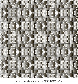Silver metallic gradient with repeat Pattern . Abstract metallic background.