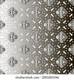 Silver metallic gradient with repeat Pattern . Abstract metallic background.