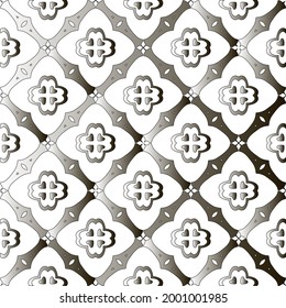 Silver metallic gradient with repeat Pattern . Abstract metallic background.