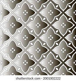Silver metallic gradient with repeat Pattern . Abstract metallic background.