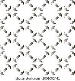 Silver metallic gradient with repeat Pattern . Abstract metallic background.