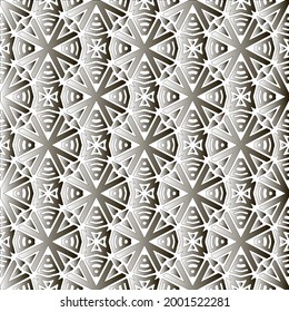 Silver metallic gradient with repeat Pattern . Abstract metallic background.