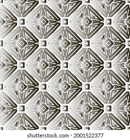 Silver metallic gradient with repeat Pattern . Abstract metallic background.