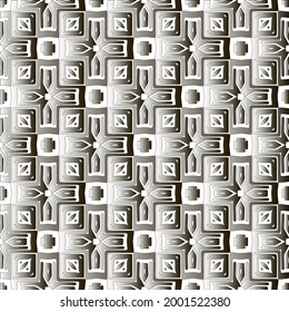 Silver metallic gradient with repeat Pattern . Abstract metallic background.