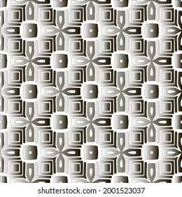 Silver metallic gradient with repeat Pattern . Abstract metallic background.