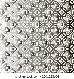 Silver metallic gradient with repeat Pattern . Abstract metallic background.