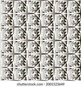 Silver metallic gradient with repeat Pattern . Abstract metallic background.