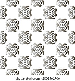 Silver metallic gradient with repeat Pattern . Abstract metallic background.