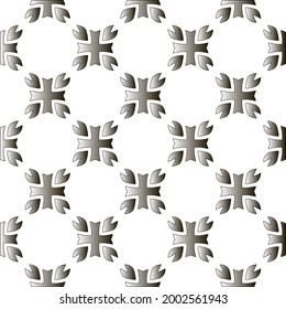 Silver metallic gradient with repeat Pattern . Abstract metallic background.