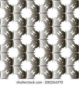 
Silver metallic gradient with repeat Pattern . Abstract metallic background.