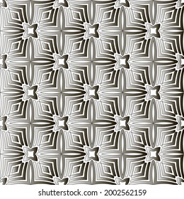 Silver metallic gradient with repeat Pattern . Abstract metallic background.