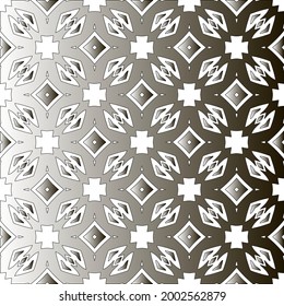 Silver metallic gradient with repeat Pattern . Abstract metallic background.