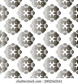 Silver metallic gradient with repeat Pattern . Abstract metallic background.