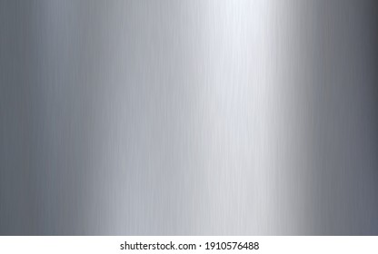 Silver Metallic Gradient With Scratches. Titan, Steel, Chrome, Nickel Foil Surface Texture Effect. Vector Illustration.