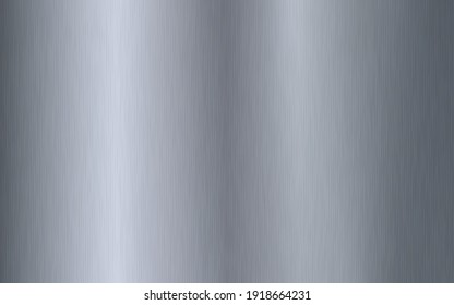 Silver metallic gradient with scratches. Titan, steel, chrome, nickel foil surface texture effect. Vector illustration.