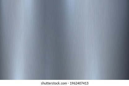 Silver metallic gradient with scratches. Titan, steel, chrome, nickel foil surface texture effect. Vector illustration.