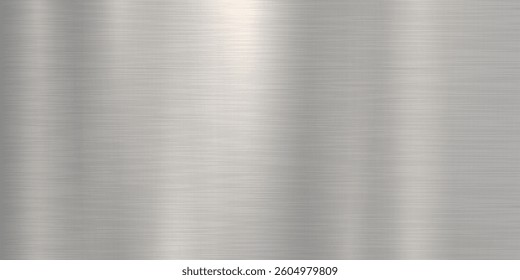 Silver metallic gradient with scratches. Titan, steel, chrome, nickel foil surface texture effect. Vector illustration.
