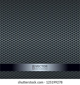 Silver metallic grid background. RGB EPS 10 vector illustration