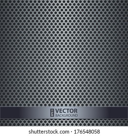 Silver metallic grid background. RGB EPS 10 vector illustration