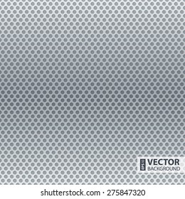 Silver metallic round grid background. RGB EPS 10 vector illustration