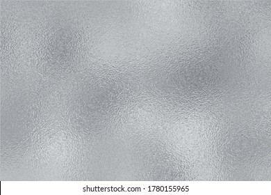 Silver metallic texture. Beautiful background with effect foil. Silver metal surface. Glitter backdrop. Silver plate. Shine design for invitation, wedding greeting, cards, prints. Vector illustration 