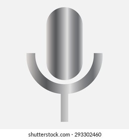Silver microphone icon 