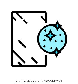 silver mirror color icon vector. silver mirror sign. isolated symbol illustration