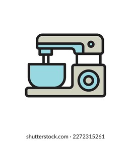 Silver Mixer Icon Vector Illustration