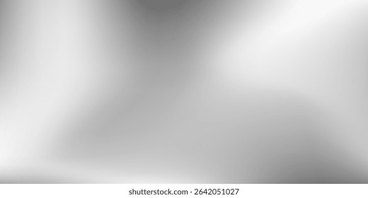 Silver modern foil background with metal mirror texture. Chrome gradient surface with light gloss abstract simple art design