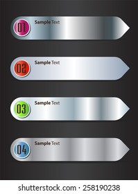 silver modern text box template for website computer graphic internet and business, numbers.