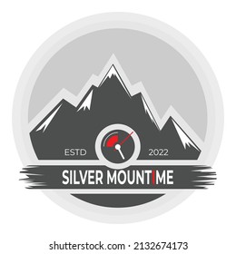 Silver Mountime logo graphic illustration