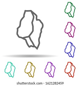 Silver in multi color style icon. Simple thin line, outline vector of row matterial icons for ui and ux, website or mobile application
