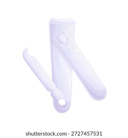 Cortador de unhas prateado. Ícone em um fundo branco. O conceito de beleza e design de unhas. Ilustração vetorial isolada para design de impressão, banner, cartão postal, brochura, folheto.