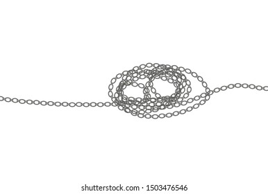 Silver necklace. Platinum chain with a pearl. Luxury shiny jewelry chain, isolated vector illustration for advertising.