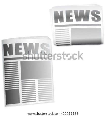 Silver newspapers icons