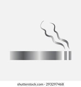 Silver No smoking sign