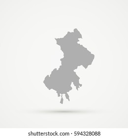 Silver North Kosovo Map Illustration