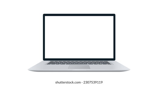 Silver notebook with blank screen illustration