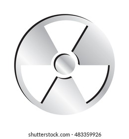 Silver Nuclear Symbol Icon
