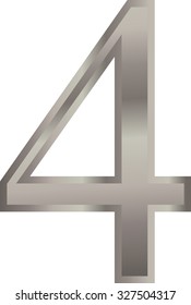 silver number four vector