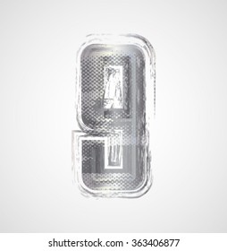 Silver Number Nine.  Abstract Icon. Vector Illustration.