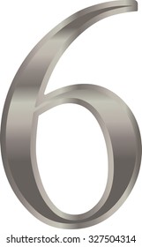 silver number six vector