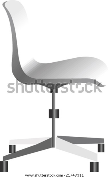 Silver Office Chair On Rollers Stock Vector Royalty Free 21749311